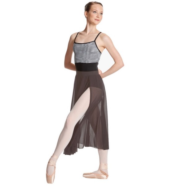 Langer geschlitzter Mesh Rock BELLA