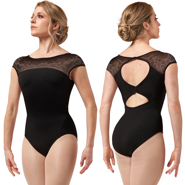 Lace Print Kurzarm Trikot