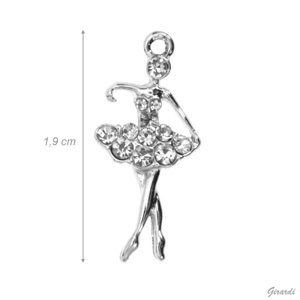 Ballerina Anhänger mit Strass