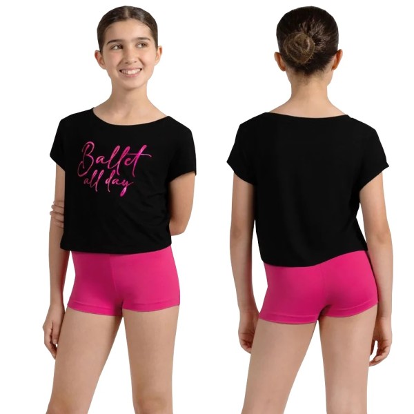 Mädchen-Oberteil mit Ballett-Print