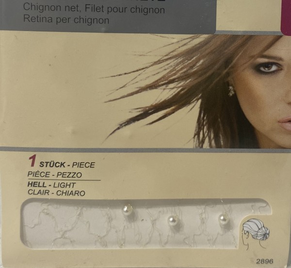 Dutt- / Knotennetz mit Perlen