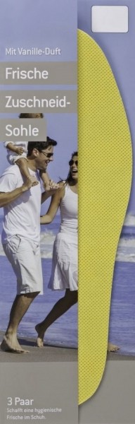 Frische Zuschneidesohle mit Vanilleduft (3 Paar)
