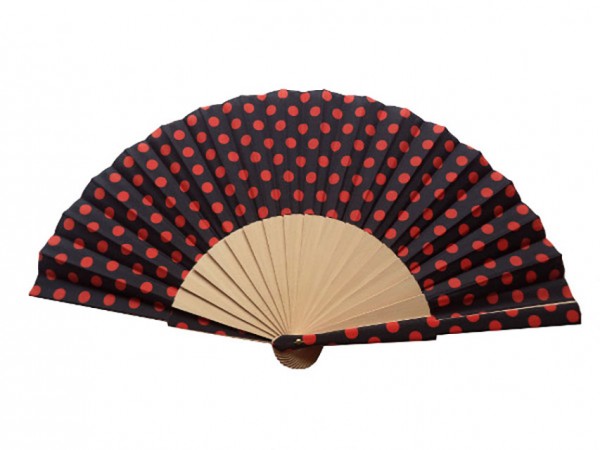 Fächer DOTS 2 - 23 cm - 3 Farben