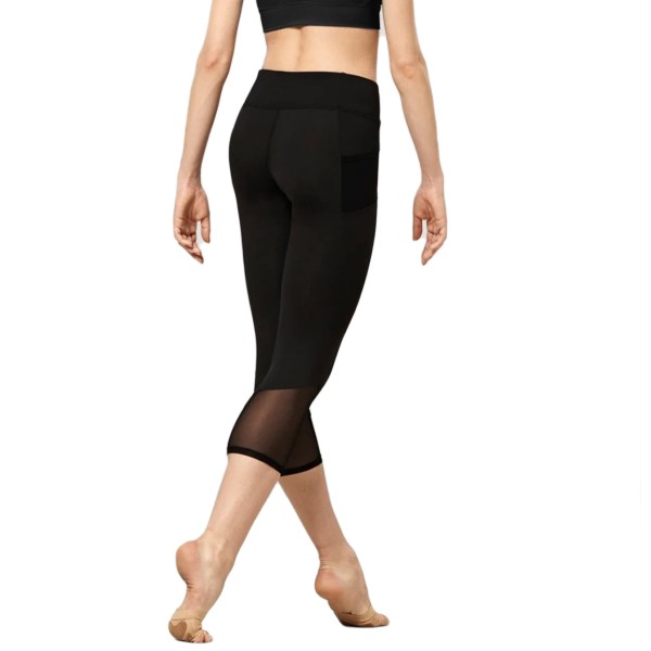 Bloch Mesh Panelled Capri Legging 3/4