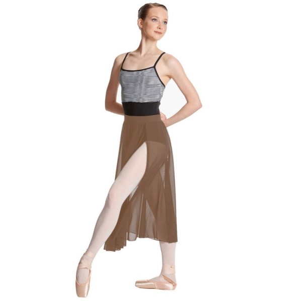 Langer geschlitzter Mesh Rock BELLA