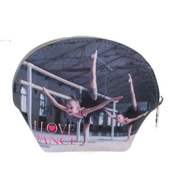 Geldbörse mit Reißverschluss und Tanzmotiv