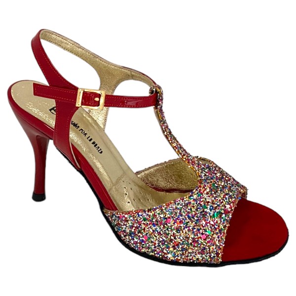 Sling Tango Shoe ELADIA CRISTALL RED