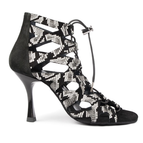 Sandale PD804B-70 BLACK & WHITE SNAKE