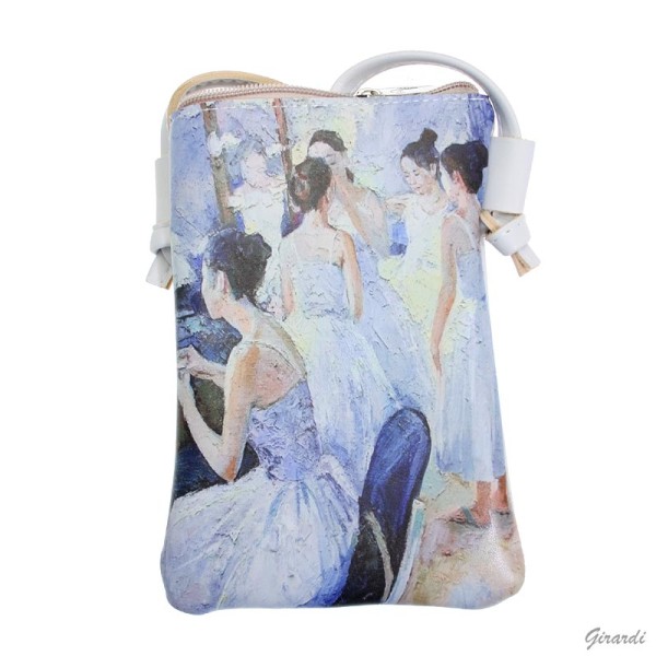 Reissverschluss Handy Tasche mit Schulterriemen