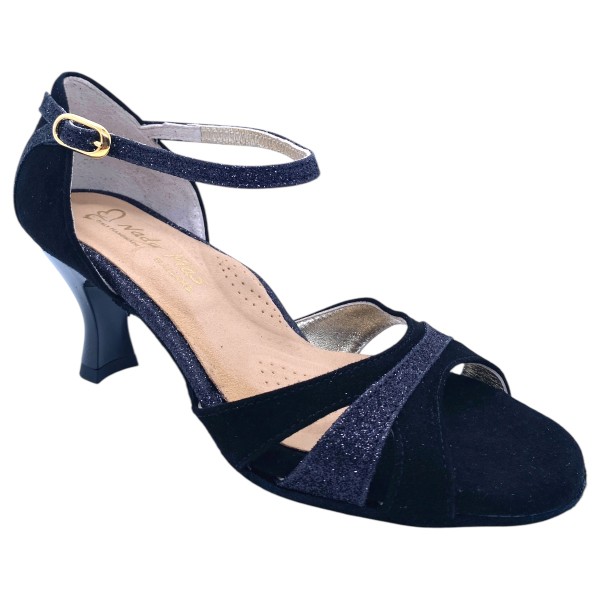 Offener Komfort Tanzschuh V1 GLITTERINO