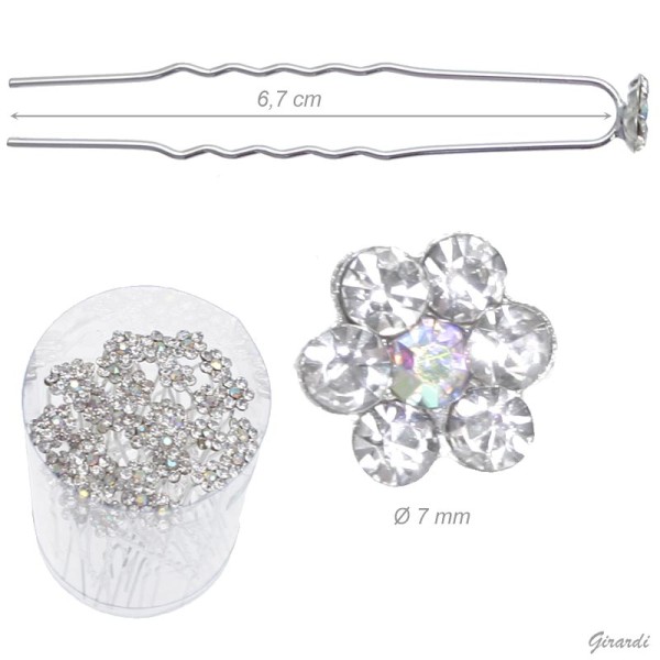 Strass U-Haarnadel BLÜTE