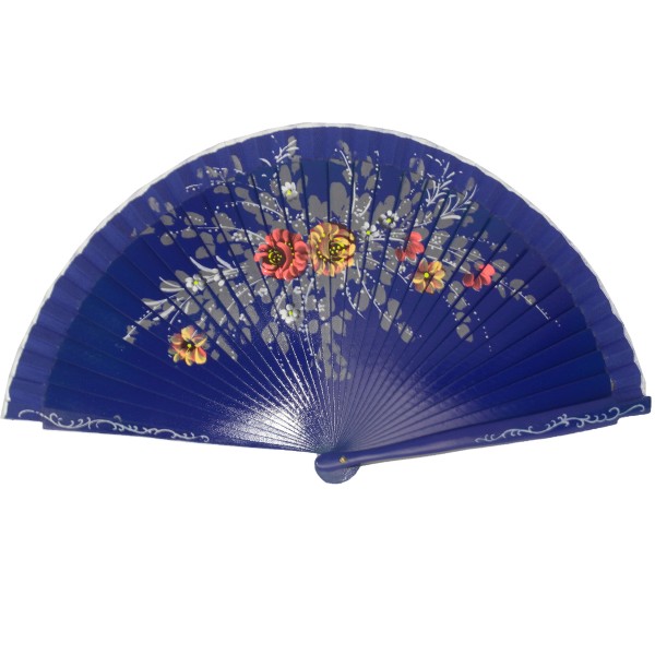 Holzfächer Blumendekor 1 - 23 cm