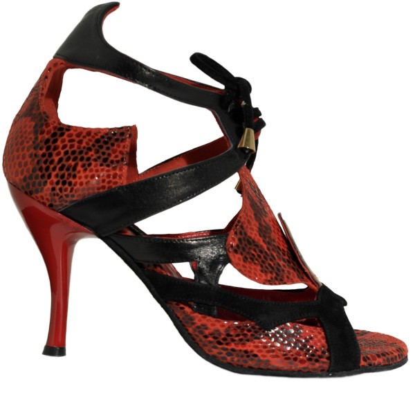 Tangoschuh PAQUITA ROJO - 80 mm