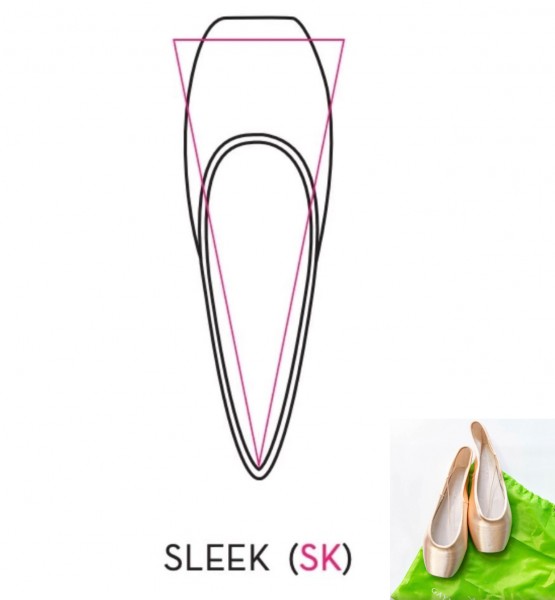 Spitzenschuh SK - SLEEK FIT Deep Vamp HARD (Grün)