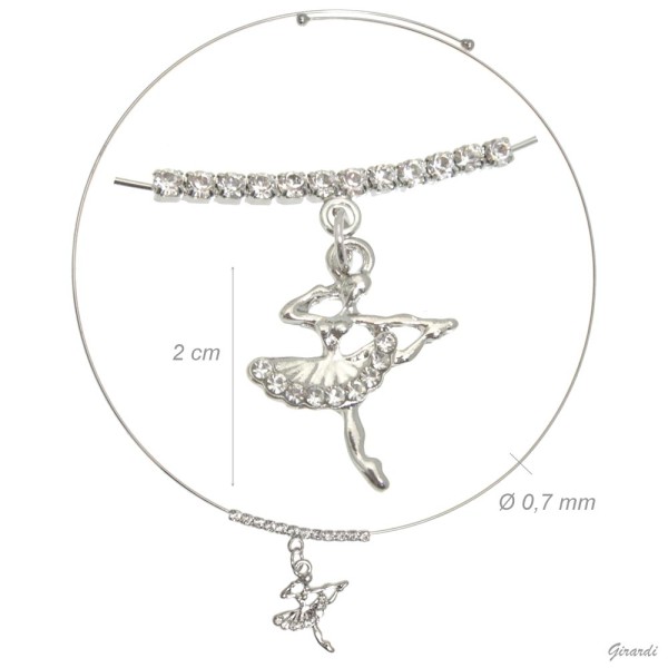 Halsreif mit Ballerina und Strass