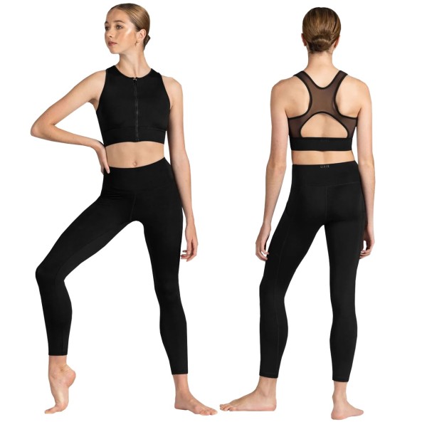 Damen Crop Top mit Reißverschluss vorne KYA