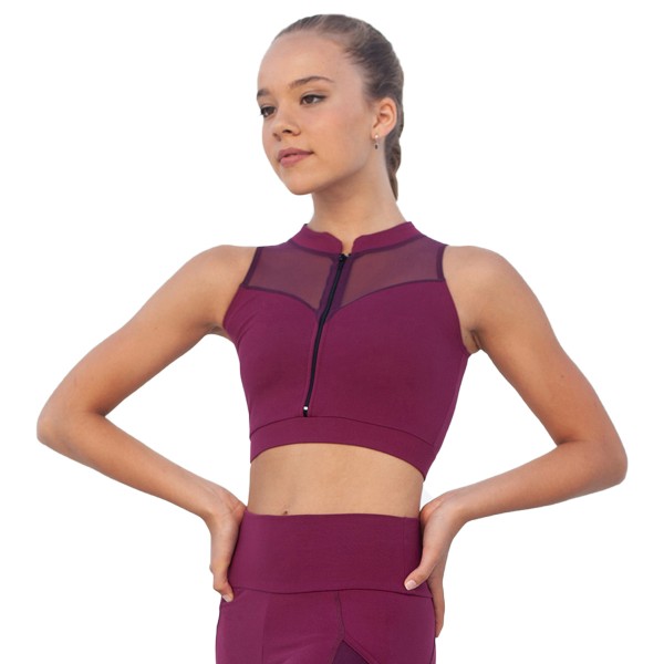 Sport Crop Top mit Reißverschluss 6552