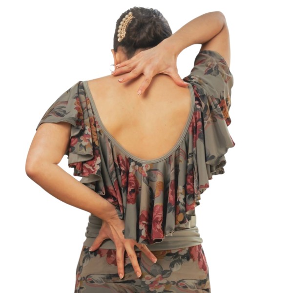 Rüschen Top BRENET FLORES GRANATES