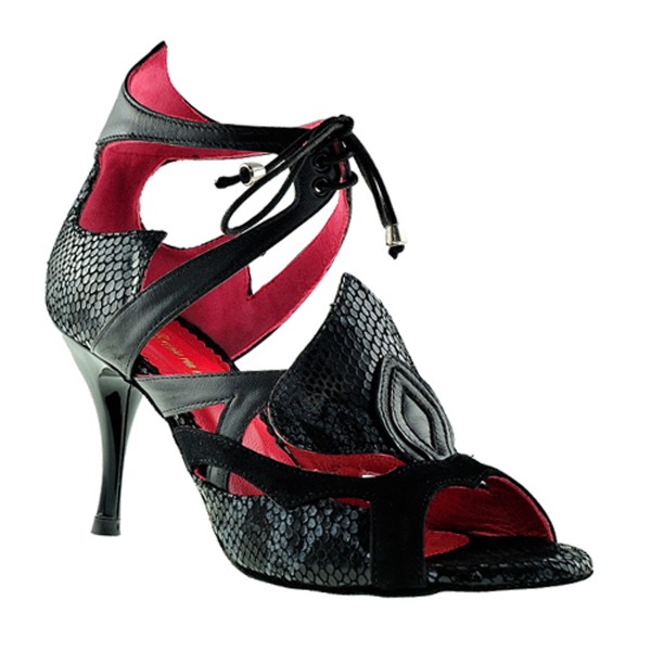 Tangoschuh PAQUITA NEGRA - 80 mm