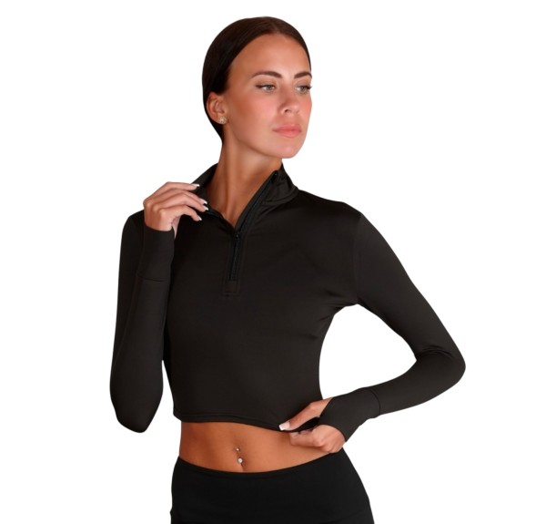Silky Dance Langarm Crop Top