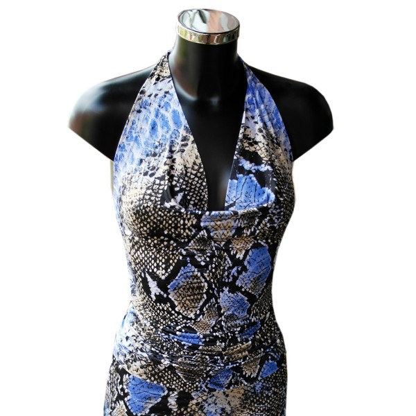 Neckholder Top JUANA AZUL