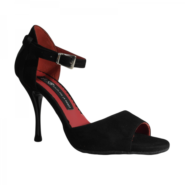 Tangoschuh ISABEL NEGRA Ledersohle 90 mm