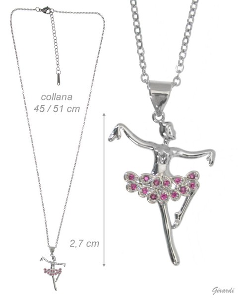 Halskette mit Ballerina-Anhänger und Zirkonia MARIANELA