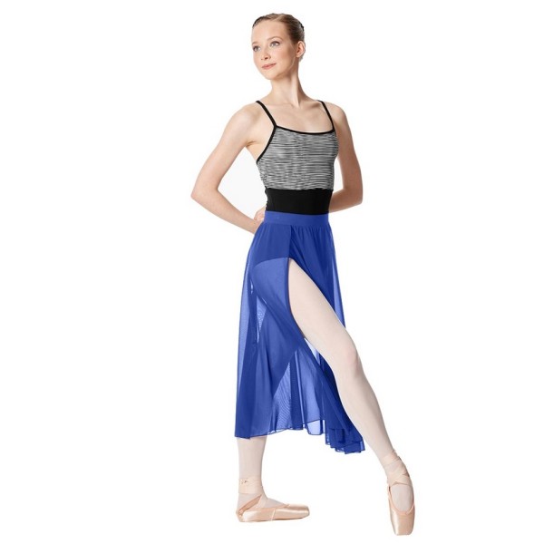 Langer geschlitzter Mesh Rock BELLA