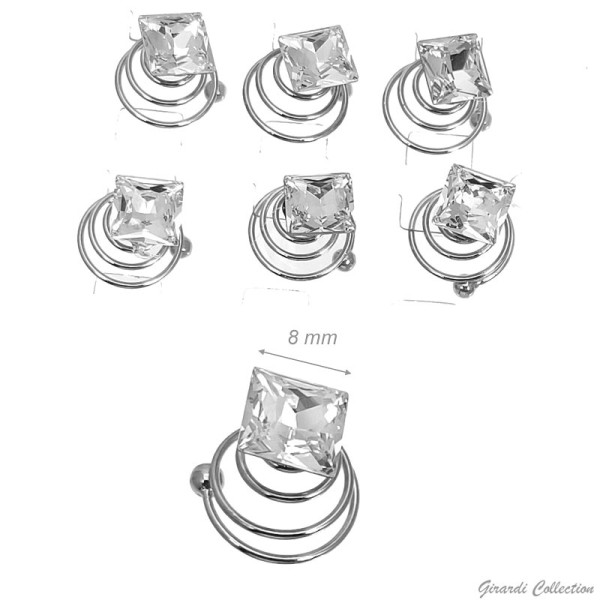 Spirale mit Strass Quadratisch