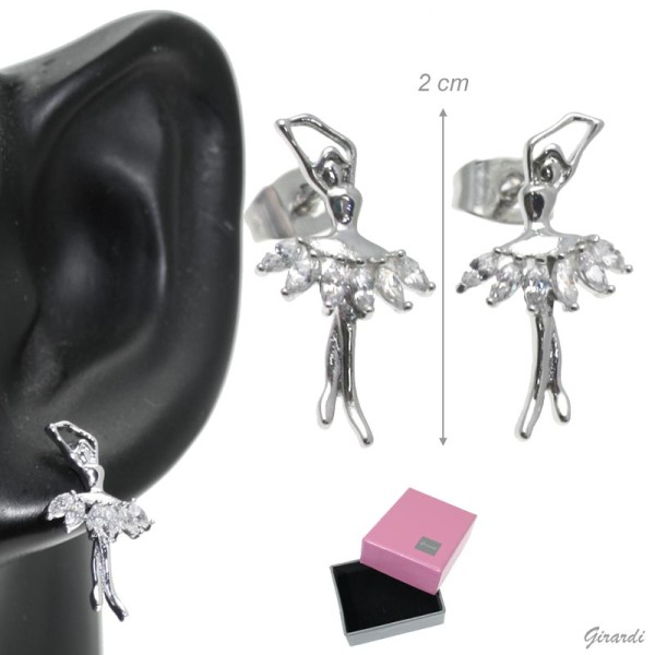 Ohrstecker Zirconia Ballerina