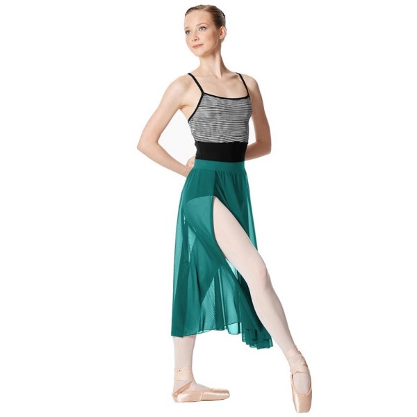 Langer geschlitzter Mesh Rock BELLA