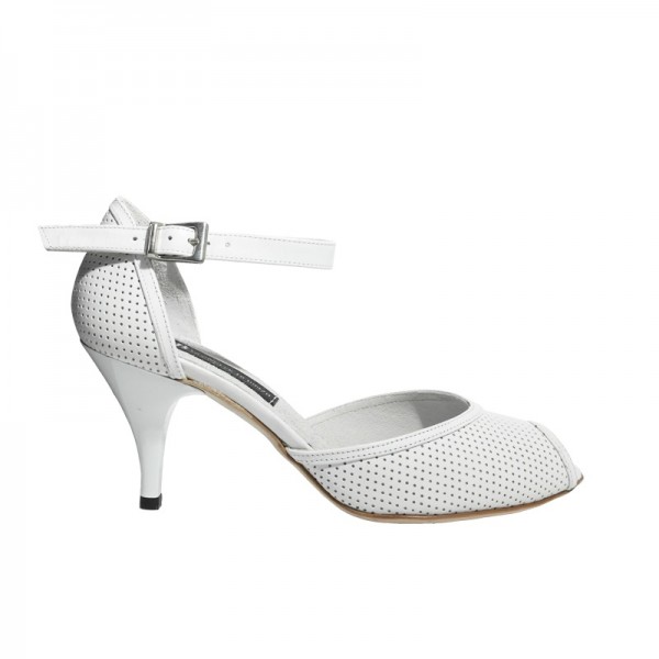 Peeptoe 1633 BIANCO FORATO