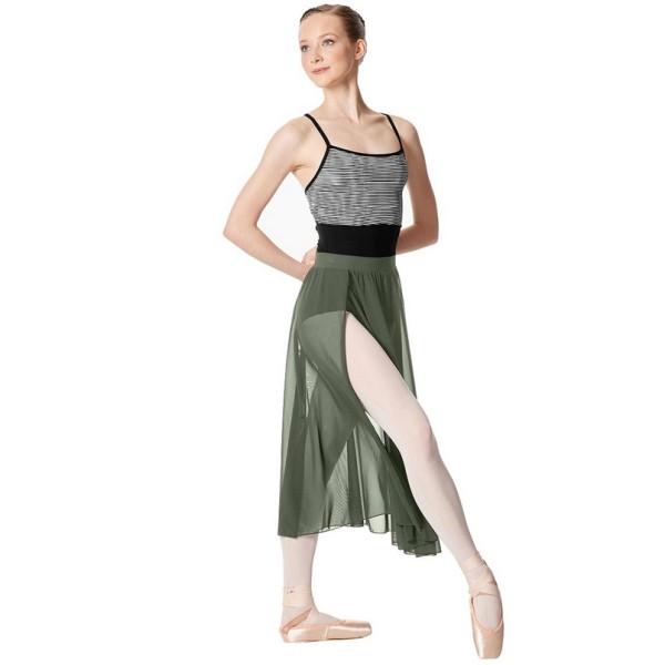 Langer geschlitzter Mesh Rock BELLA