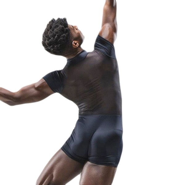 Printed Mesh Zipper Biketard RAONI