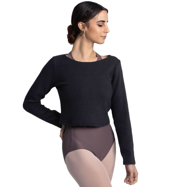 Long sleeved warm-up crop top 6577