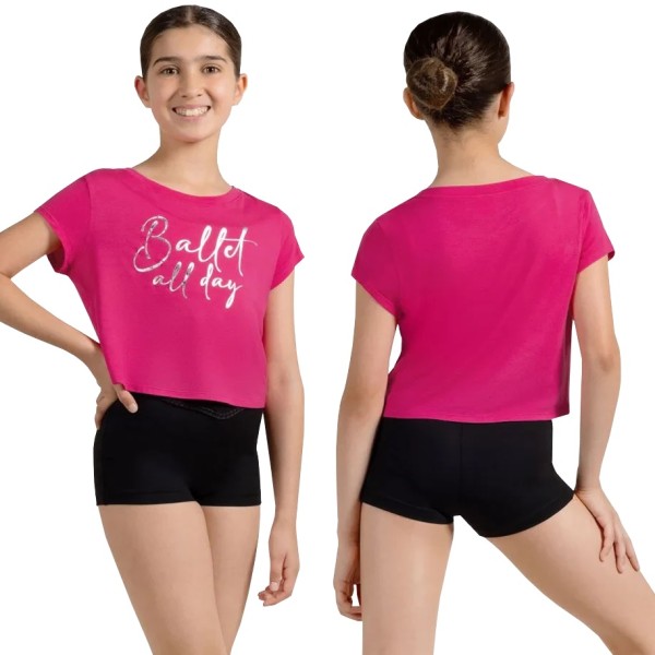 Mädchen-Oberteil mit Ballett-Print