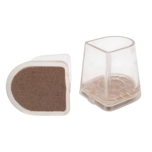 Slim flared Absatzschoner mit Velourleder