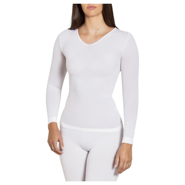 Nude Couture Shirt Langarm V-Cut