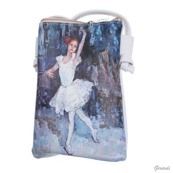 Reissverschluss Handy Tasche mit Schulterriemen