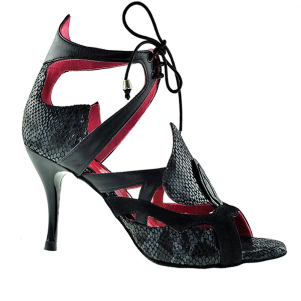 Tangoschuh PAQUITA NEGRA - 90 mm