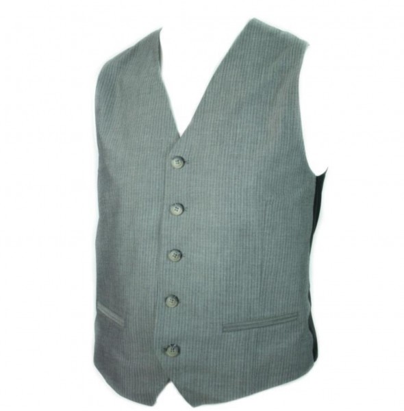 Herrenweste EROS NADELSTREIFEN GRAU