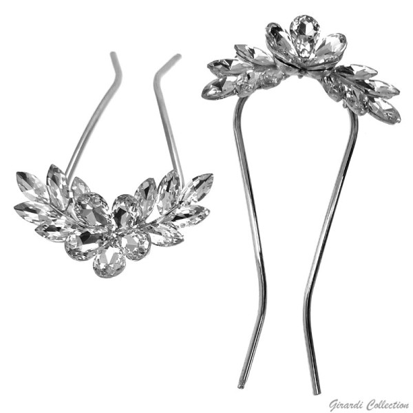 Dicke U-Nadel Kristall Weiss