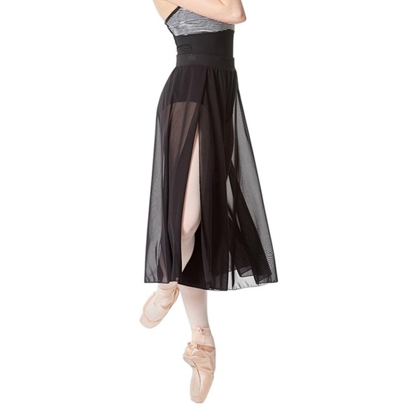 Langer geschlitzter Mesh Rock BELLA