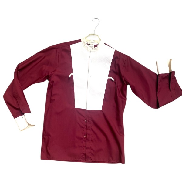 Klassisches Frackhemd mit Piqué Einsatz farbig