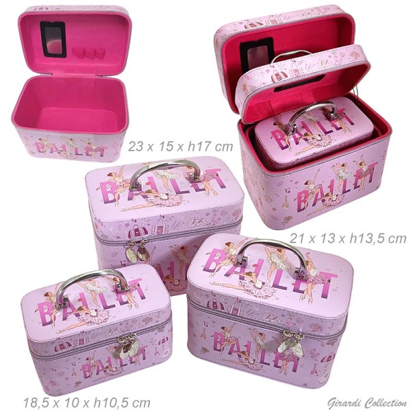 Beauty Case mit Ballettmotiv - 3 Grössen