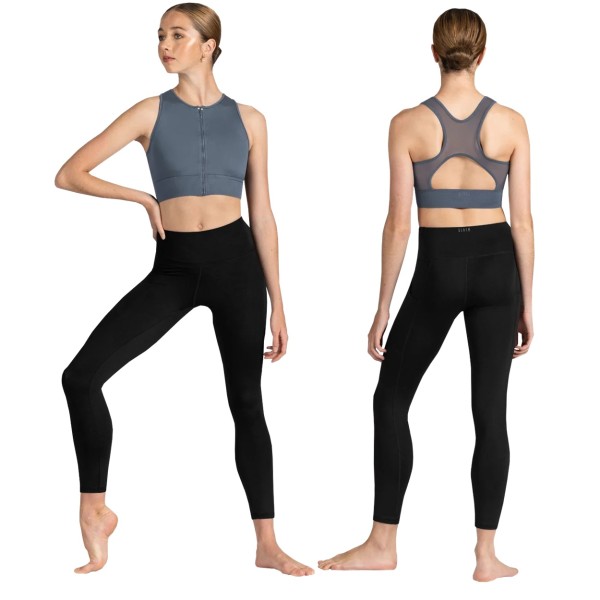 Damen Crop Top mit Reißverschluss vorne KYA