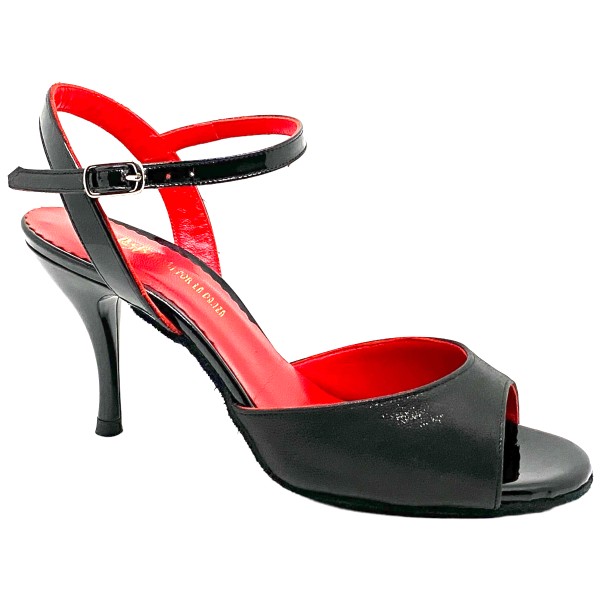 Slim Fit Slingsandal ELBA NEGRA 80 mm