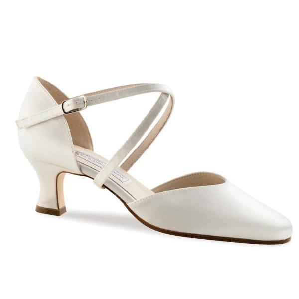 Damenschuh PATTY55 Satin mit Glattledersohle