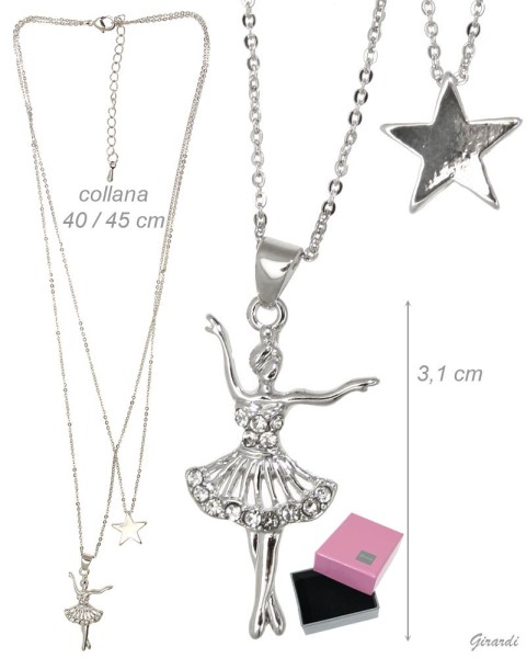 Doppelte Halskette mit 2 Anhängern