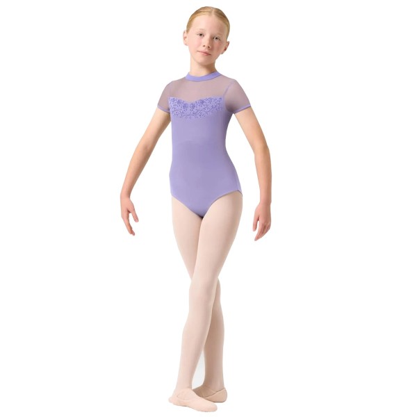 Mädchen Mesh Kurzarn Ballettanzug ESMEY